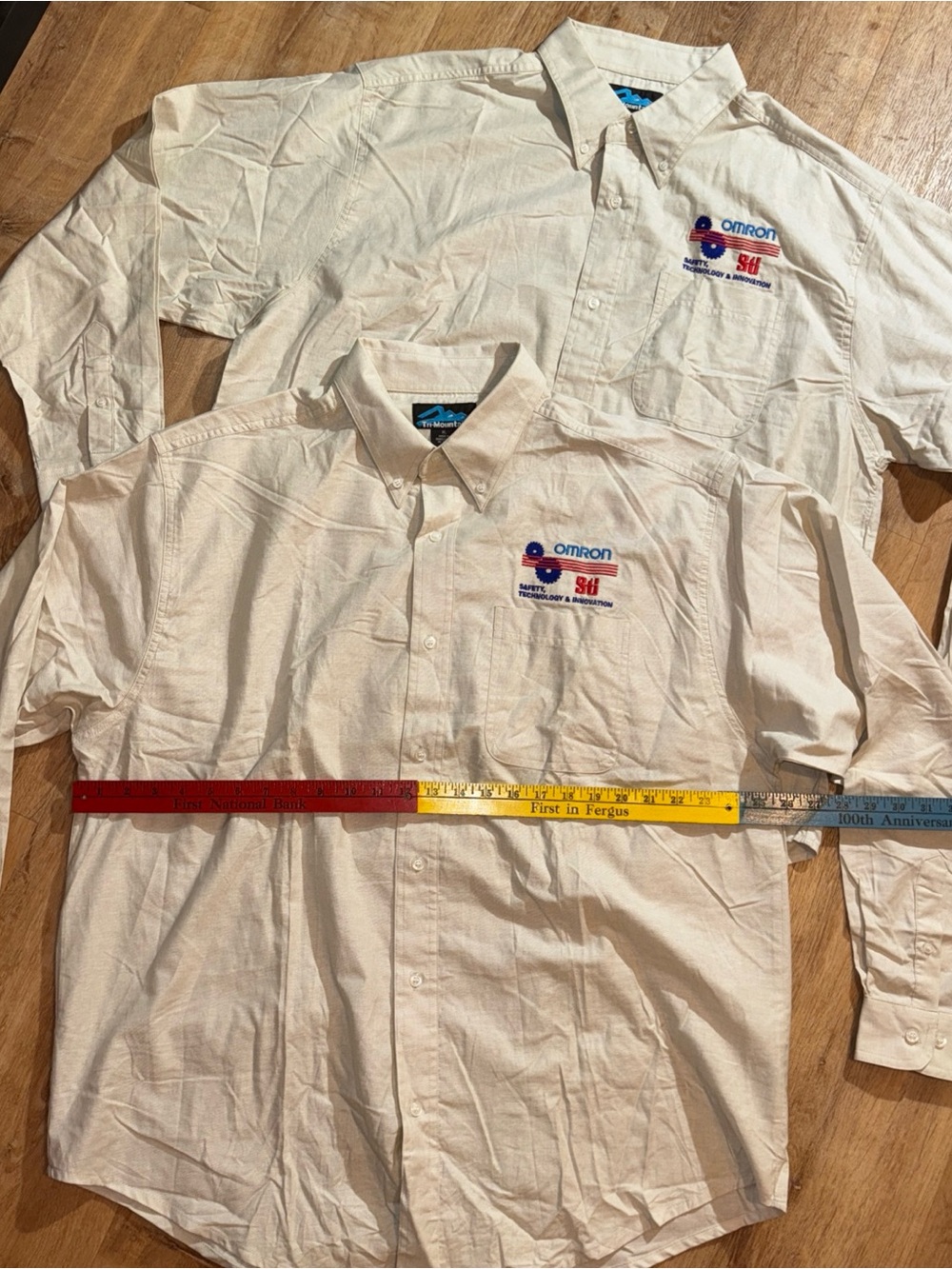 Tri Mountain Work Shirt XL Pocket Button Down Omron scientist tech polo Bundle 2